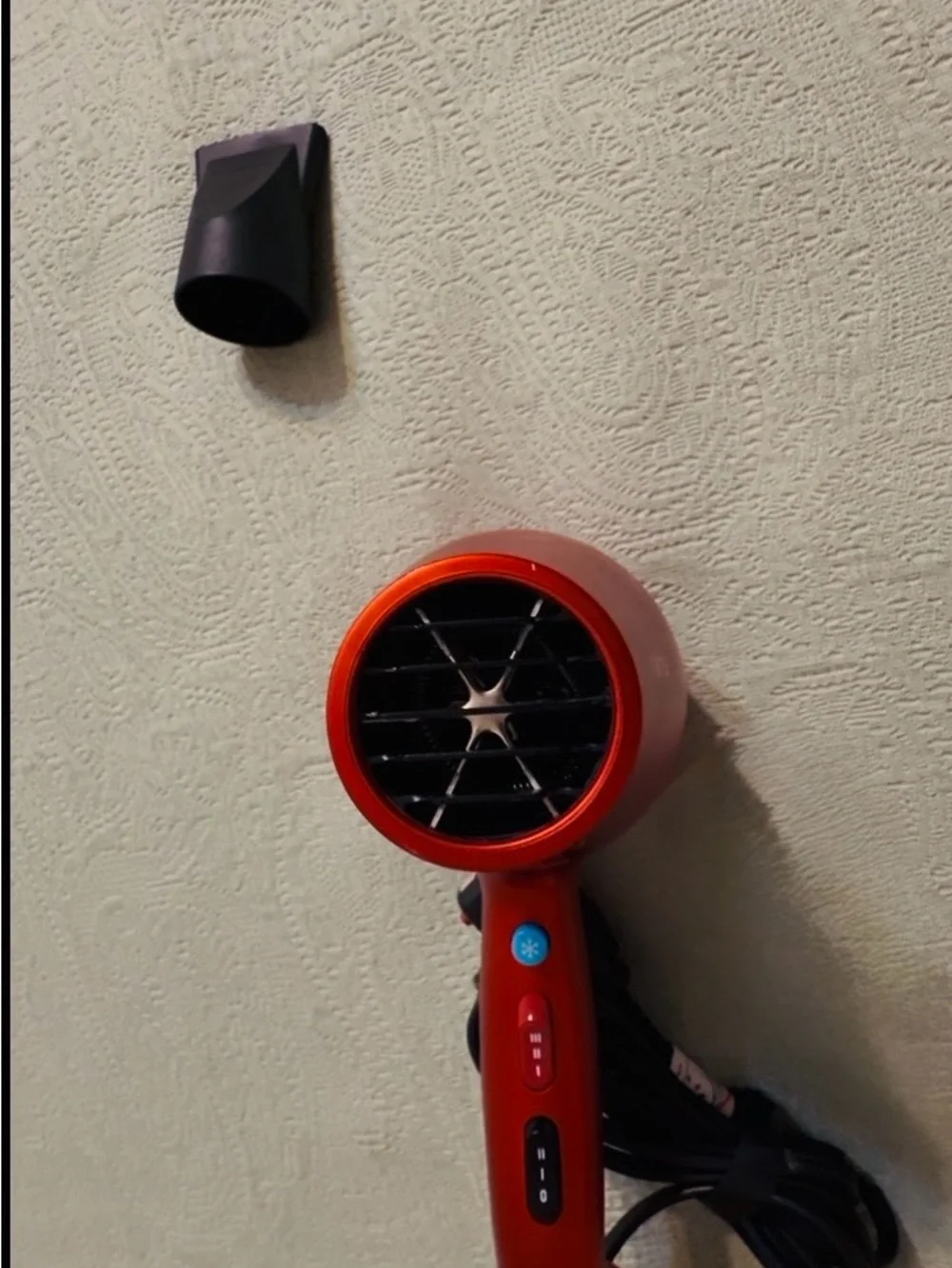 CHI 1875 Series Professional Hair Dryer, red, fully functional, used.